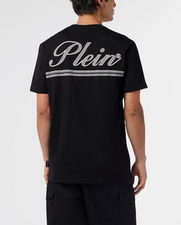 Czarny bawełniany t-shirt Signature - Image #3