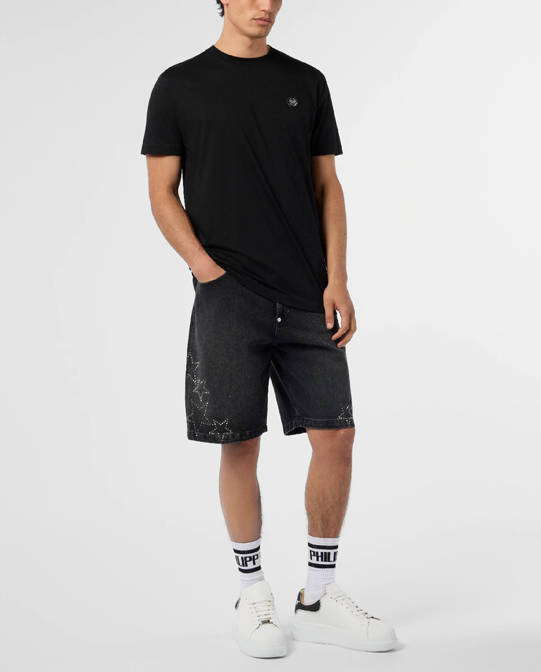 Czarny bawełniany t-shirt Basic - Image #2