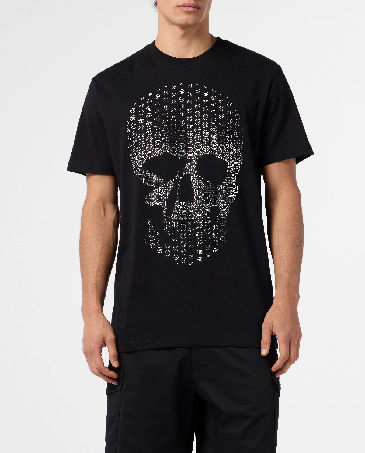 Czarna koszulka Skull Strass - Image #0