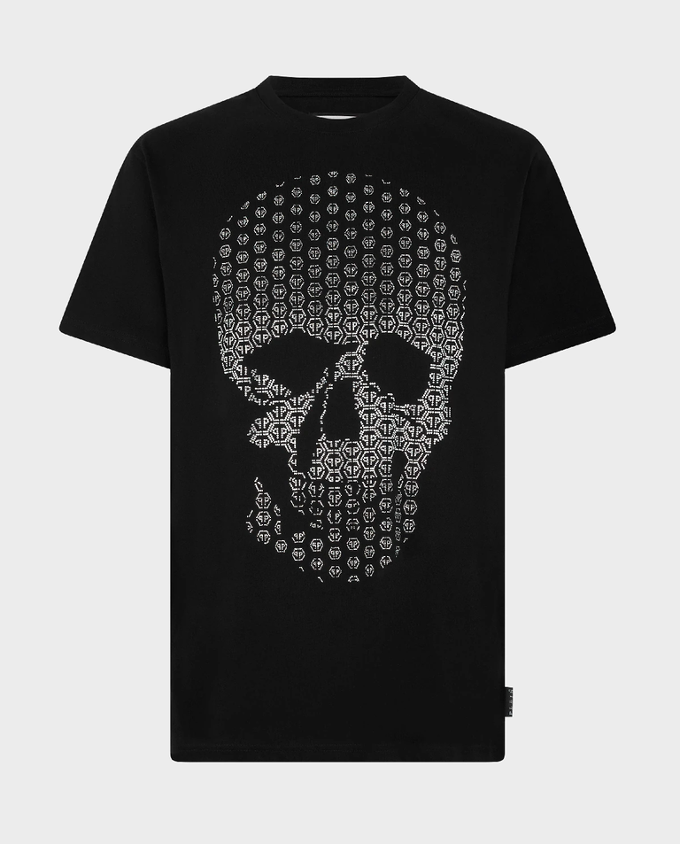 Czarna koszulka Skull Strass