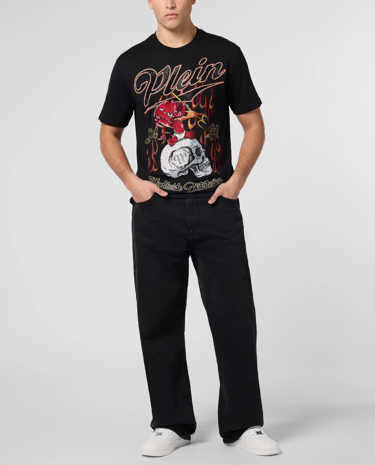 Czarna koszulka Little Devil Crystal - Image #2