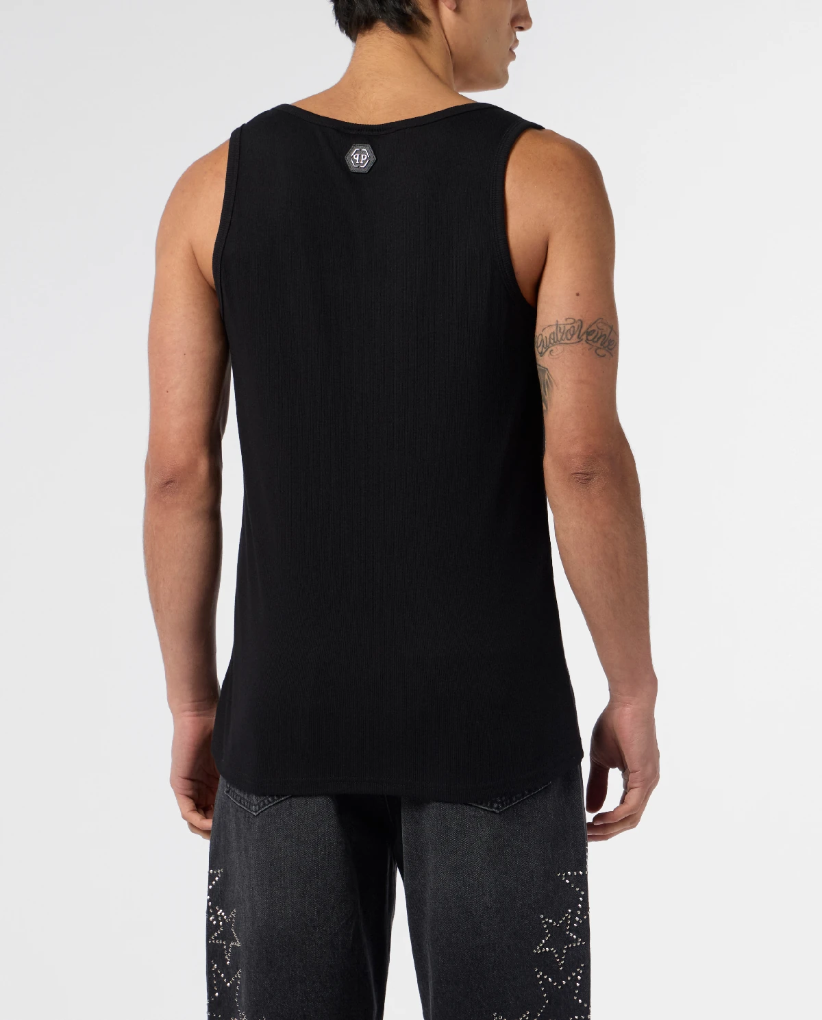 Czarny tank top Hexagon - Image #3