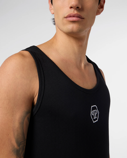 Czarny tank top Hexagon - Image #4