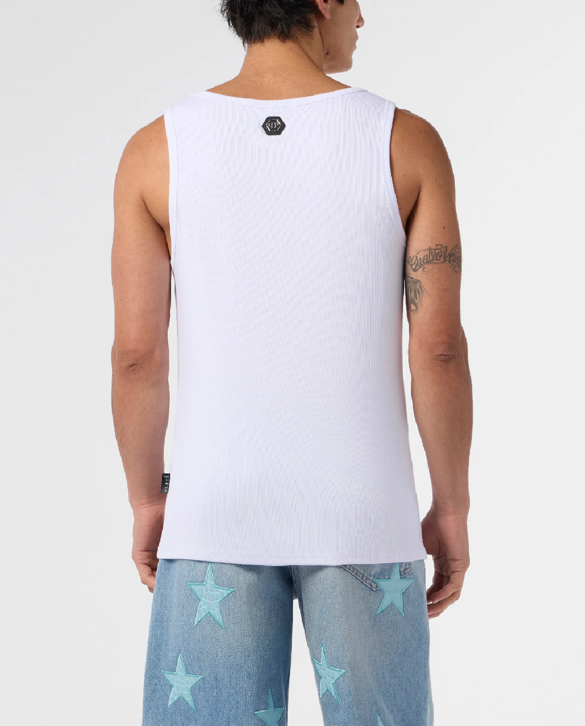 Biały tank top Hexagon - Image #3