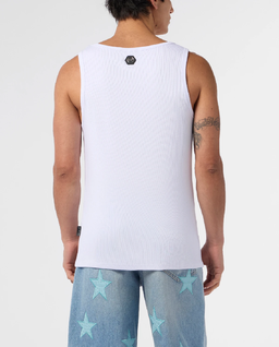 Biały tank top Hexagon - Image #3