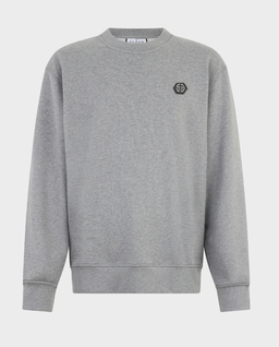 Szara bluza z logo Basic - Image #1