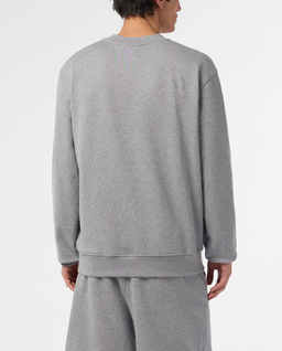 Szara bluza z logo Basic - Image #3