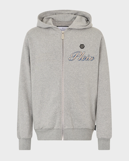 Szara bluza z kapturem Signature - Image #1