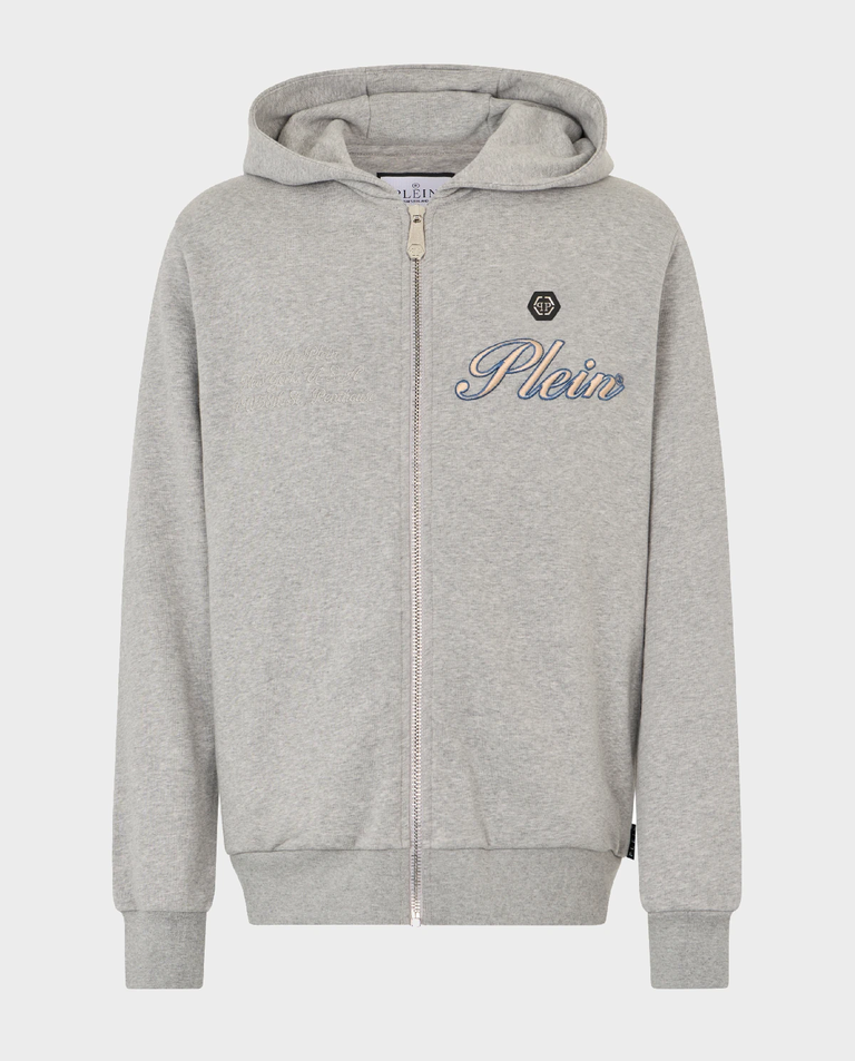 Szara bluza z kapturem Signature