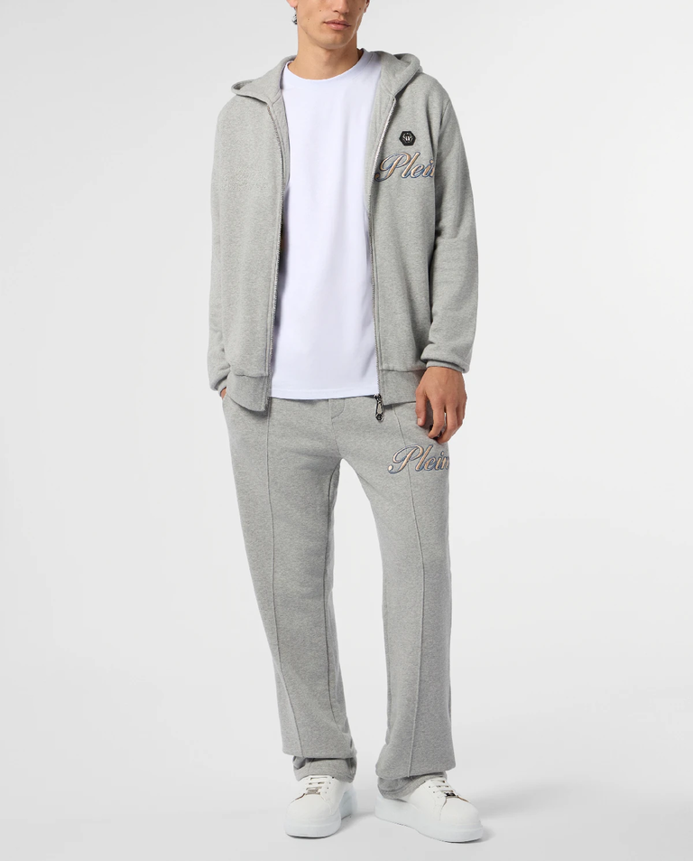 Szara bluza z kapturem Signature - Image #2