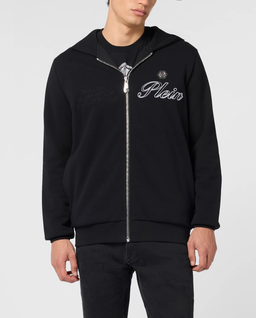 Czarna bluza z kapturem Signature - Image #0