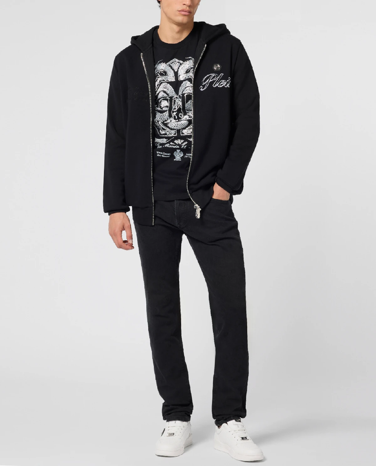 Czarna bluza z kapturem Signature - Image #2