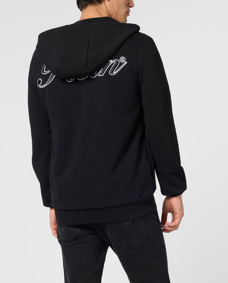 Czarna bluza z kapturem Signature - Image #3