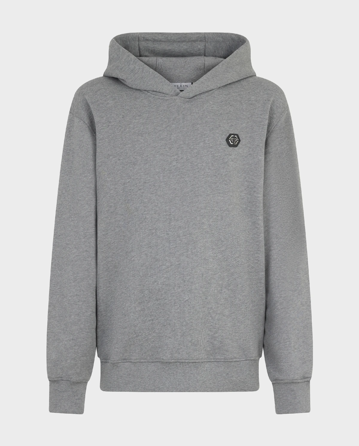 Szara polarowa bluza z kapturem - Image #1