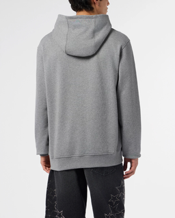 Szara polarowa bluza z kapturem - Image #3