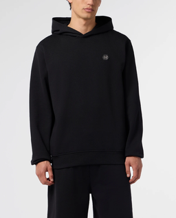 Czarna polarowa bluza z kapturem - Image #0