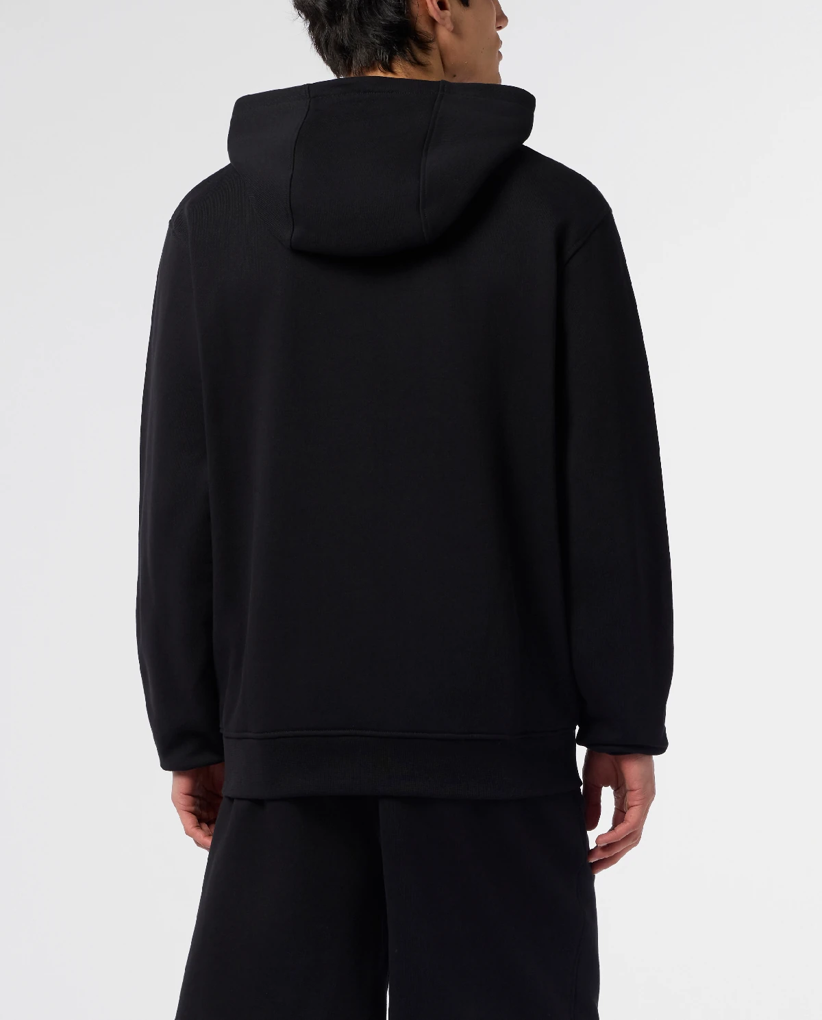 Czarna polarowa bluza z kapturem - Image #3