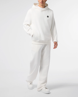 Biała polarowa bluza z kapturem - Image #2