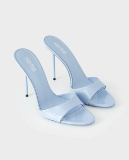 Niebieskie klapki na szpilce Lidia 105 - Image #1