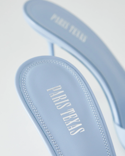 Niebieskie klapki na szpilce Lidia 105 - Image #3