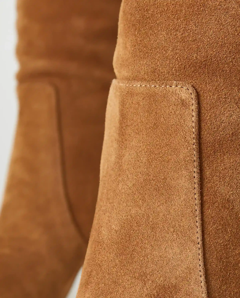 Brązowe zamszowe kozaki Stiletto 85 - Image #3