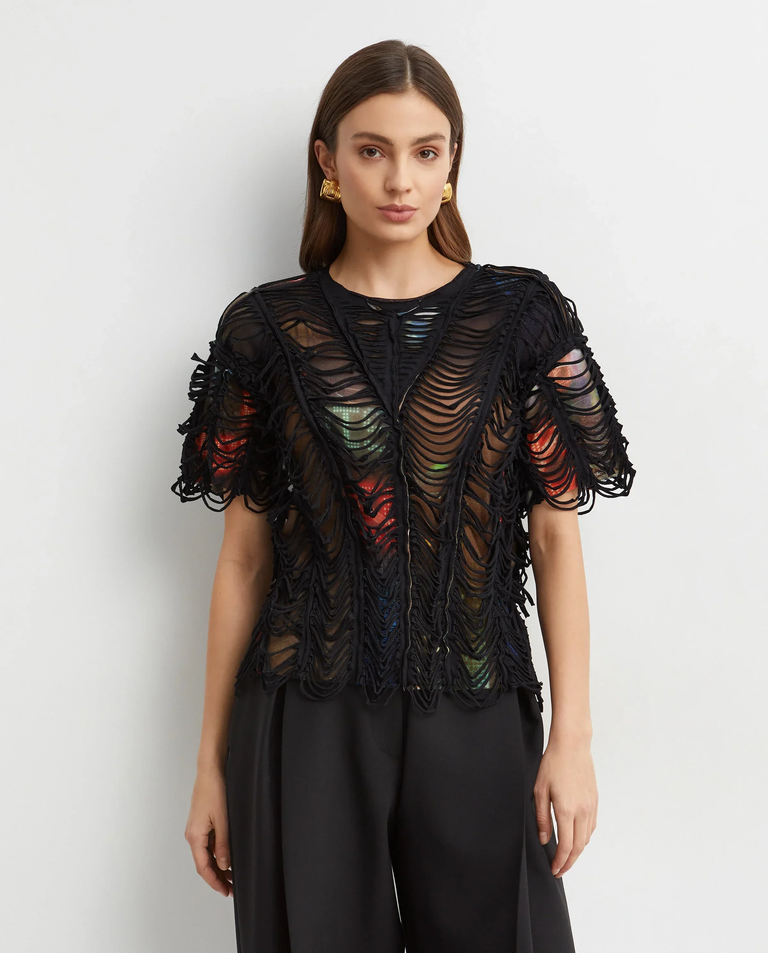 Dwuwarstwowy t-shirt z motywem miasta