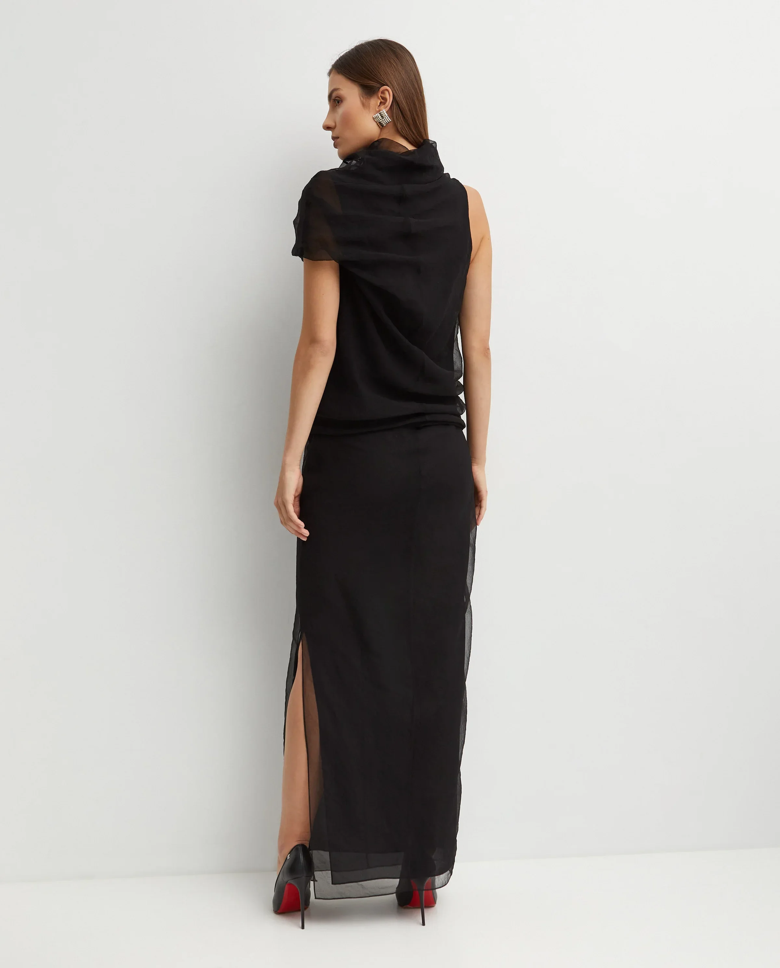 Czarna sukienka maxi Jeanty - Image #3