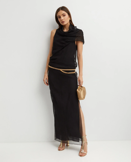 Czarna sukienka maxi Jeanty - Image #4