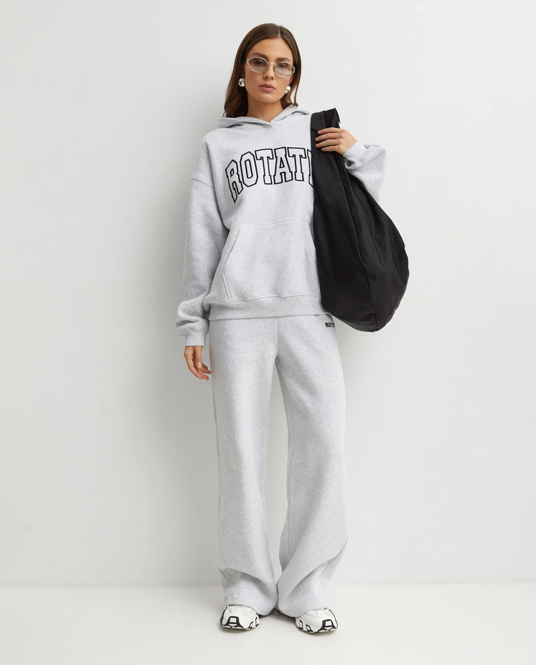 Jasnoszara bluza z kapturem - Image #2