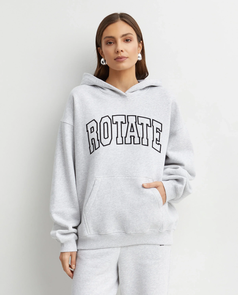 Jasnoszara bluza z kapturem