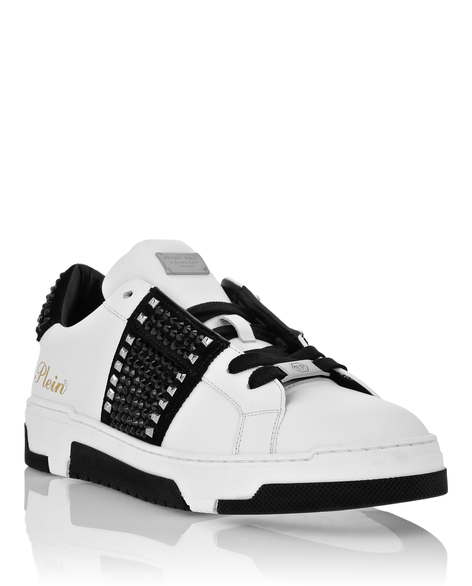 Sneakersy z czarnymi kryształkami Strass - Image #1