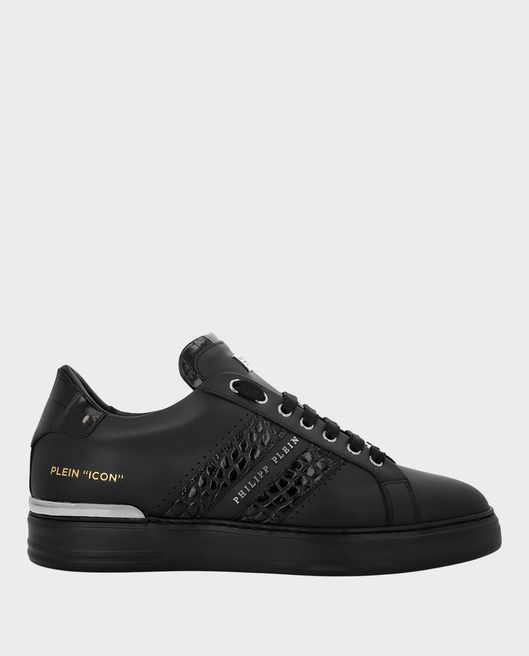 Czarne sneakersy ze srebrnymi detalami Low Top