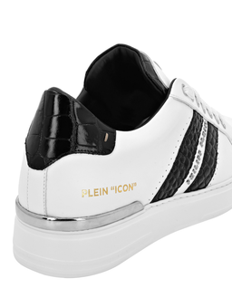 Białe sneakersy z czarnymi detalami Low Top - Image #3