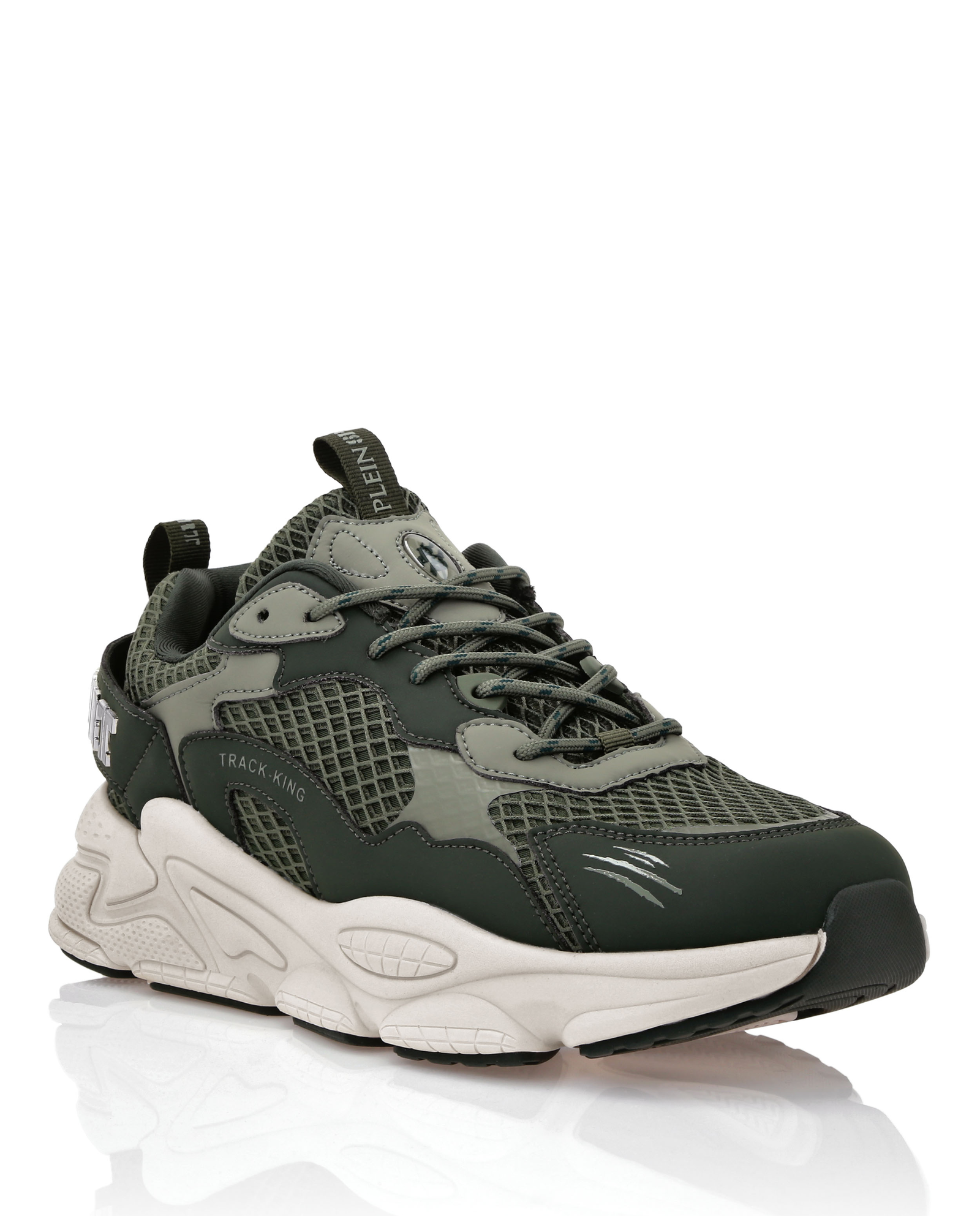 Ciemnozielone sneakersy Track-King - Image #1