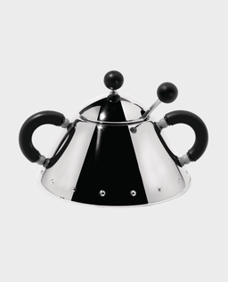 Cukiernica z łyżeczką i czarnymi uchwytami - Image #0