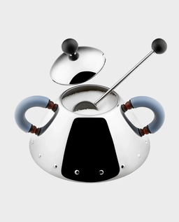 Cukiernica z łyżeczką i niebieskimi uchwytami - Image #1