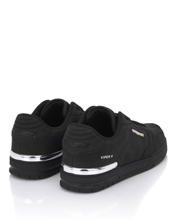 Czarne sneakersy Viper II ze srebrnymi detalami - Image #5
