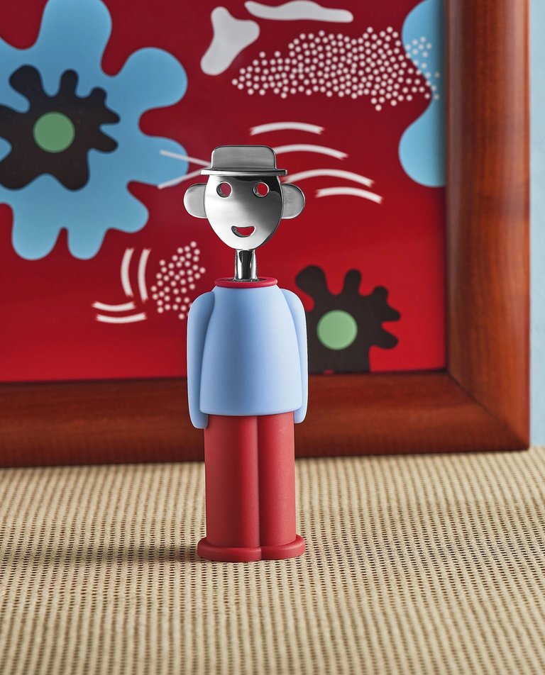 Niebiesko-bordowy korkociąg