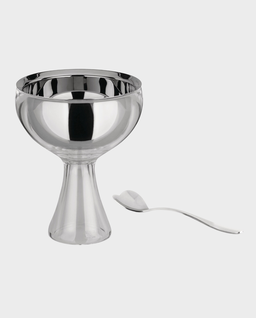 Srebrny pucharek do lodów z łyżeczką - Image #0