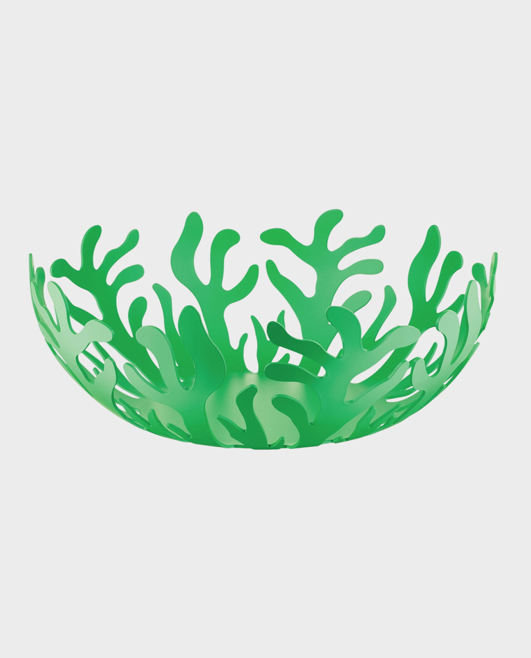 Zielona misa dekoracyjna na owoce