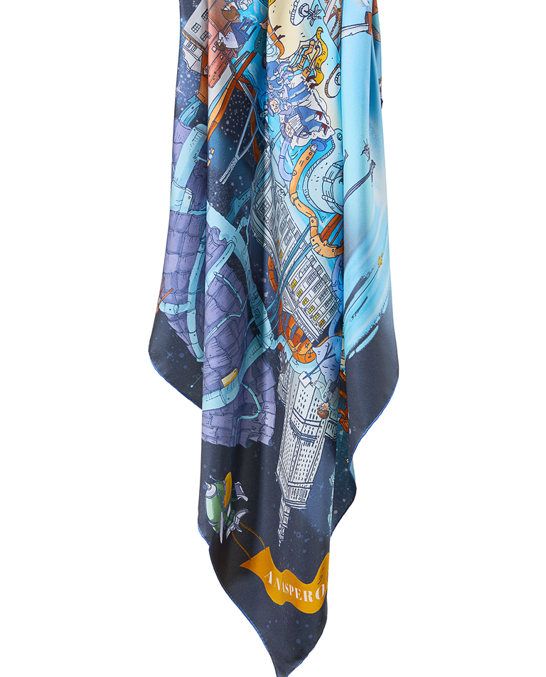 Jedwabna apaszka Warsaw by Night - Image #3