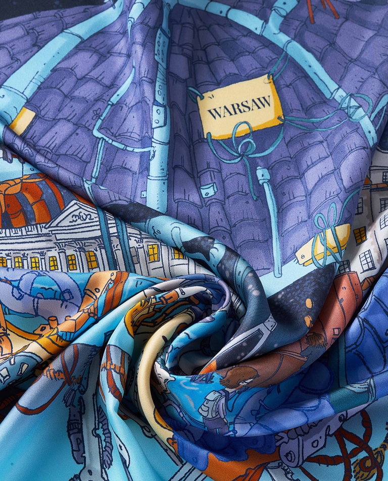 Jedwabna apaszka Warsaw by Night - Image #5