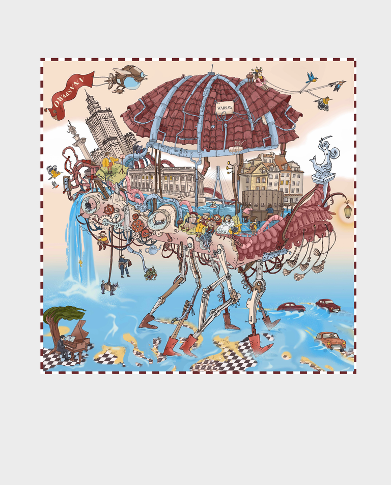 Jedwabna apaszka Warsaw