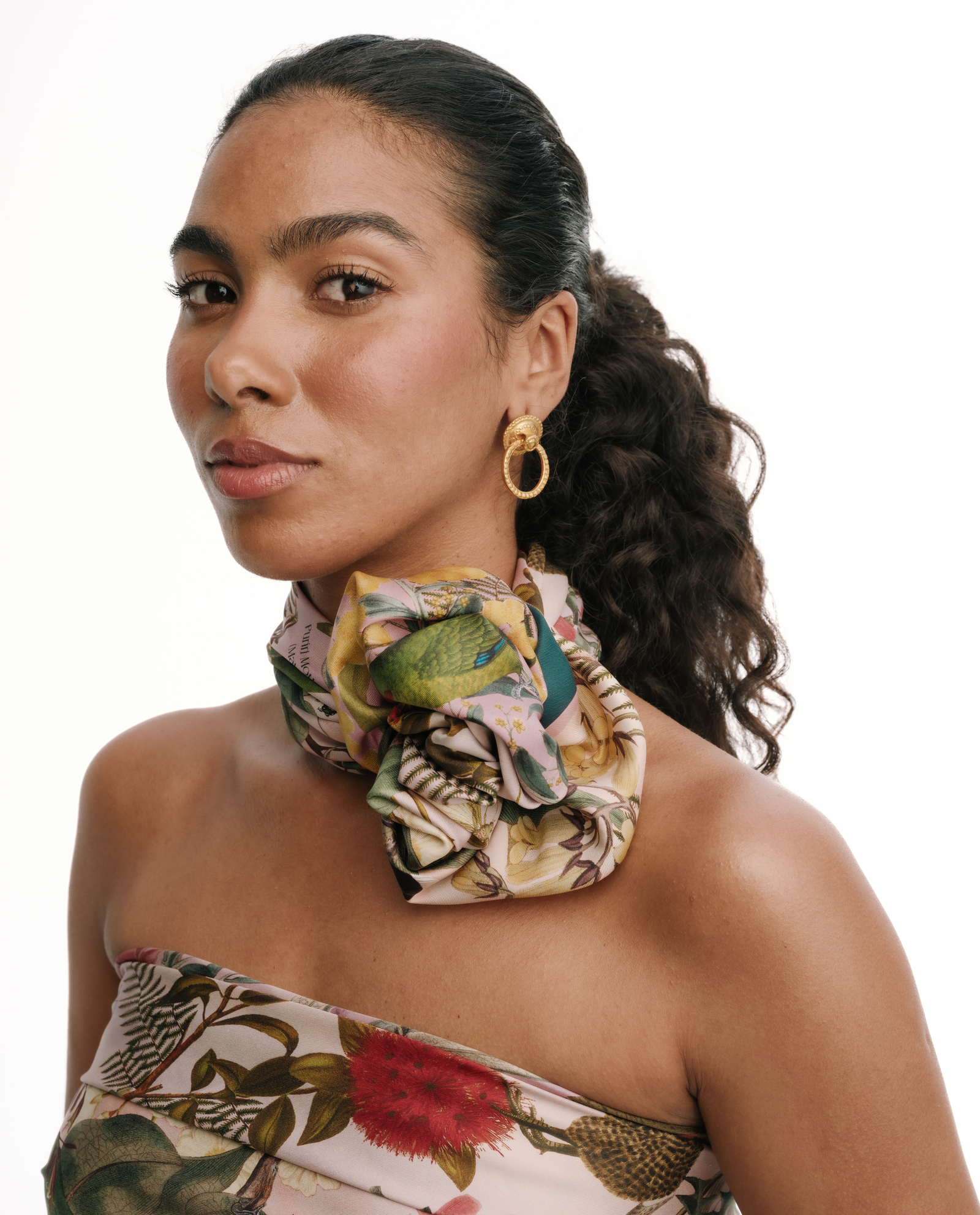 Jedwabna apaszka Endemic Teal - Image #7