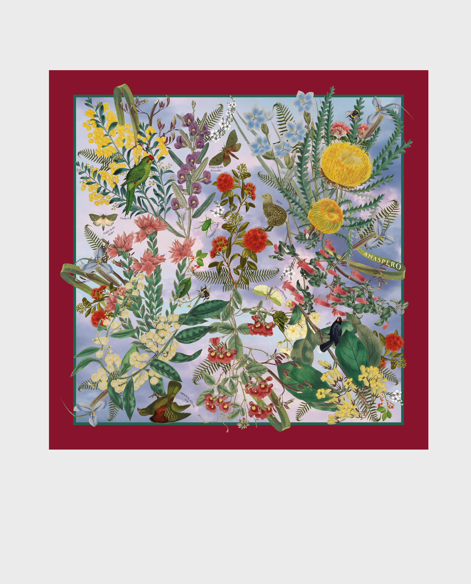 Jedwabna apaszka Endemic Cherry - Image #0