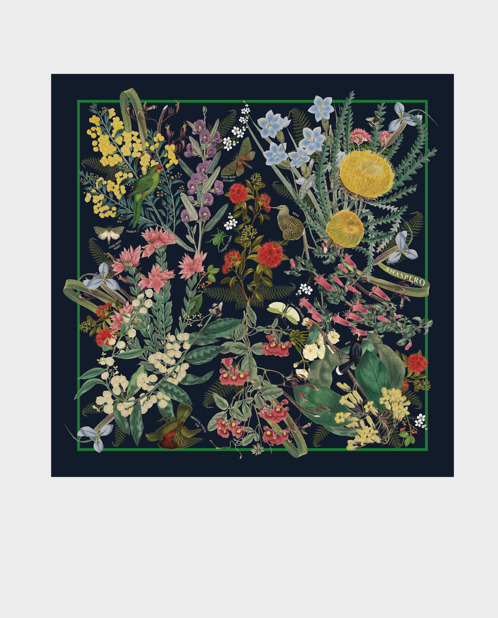 Jedwabna apaszka Endemic Navy - Image #0