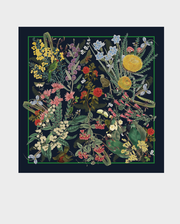 Jedwabna apaszka Endemic Navy