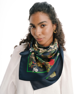 Jedwabna apaszka Endemic Navy - Image #5