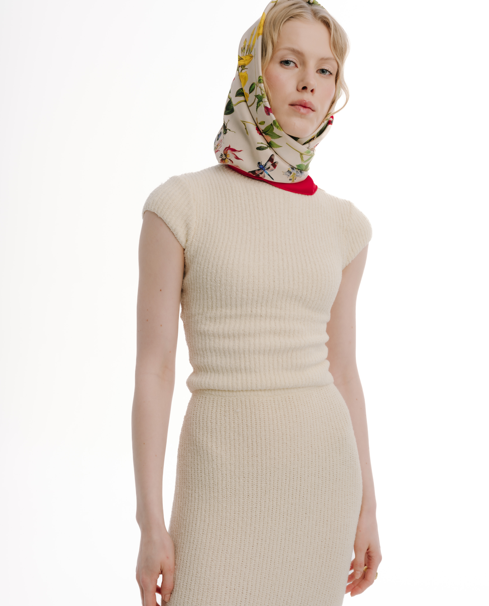 Jedwabna apaszka Botanic Magenta - Image #2