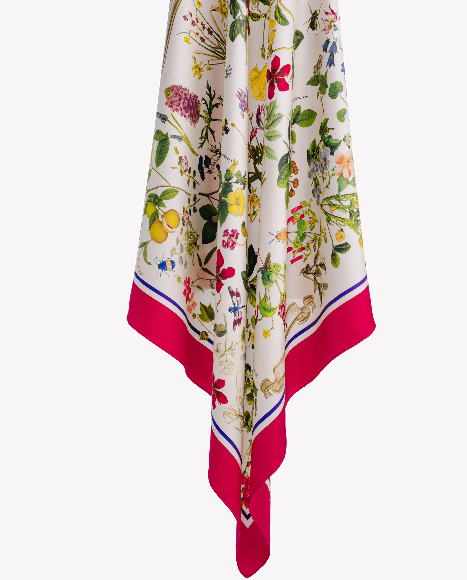 Jedwabna apaszka Botanic Magenta - Image #4